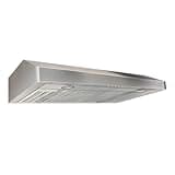 PROLINE 36-Inch Under Cabinet Range Hood, Ducted, 600 CFM, Stainless Steel, LED Lights, ULTRA-QUIET Blower Motor, 4 Speed, 3-Year Warranty, PLJW 185.36V2