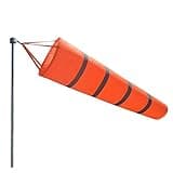 Qishi Airport Windsock Rip-Stop Outdoor Rainbow Wind Measurement Sock Bag with Reflective Belt(30" 40" 60") (60")