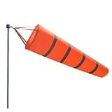Qishi Airport Windsock Rip-Stop Outdoor Rainbow Wind Measurement Sock Bag with Reflective Belt(30" 40" 60") (60")