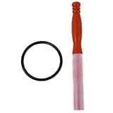 Vaguelly Crystal Singing Bowl Percussion Stick with Anti-slip Handle, Wood and Rubber Material, Sound Therapy Instrument for Home Use, Buddha Sound Musical Instrument Accessory