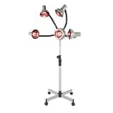 5 Head Infrared Hair Color Processor, 750W Adjustable Height Salon Hair Drying Accelerator with 4 Universal Wheels, Multi-Angle Perm Dye Hot Oil Heating Device