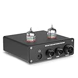 Eoweiot Turntable Phonograph Preamplifier with Vacuum Tube Amplifier, Features Volume and Bass/Treble Control for HiFi Audio Enhancement
