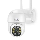 Hiseeu 3MP Security Camera Outdoor,WiFi Camera, Auto Tracking&Light Alarm Floodlight & Color Night Vision,Two-Way Audio, Plug-in Cable,Compatible Wireless System