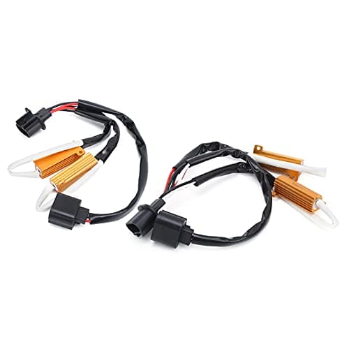 2PCS 50W 6Ω Load Resistor Adapter for H13 9008 LED Turn Signals & Fog Lights - Prevent LED Flashes, Clear Dashboard Errors, Easy Plug & Play Installation