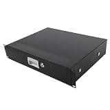 2U 19-Inch Rack Mount DJ Storage Drawer with Lock, Steel