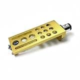 Generic Turntable Headshell CNC Machined Phono Headshell Silver Audio Wire Audio Component for Audiophiles, Gold