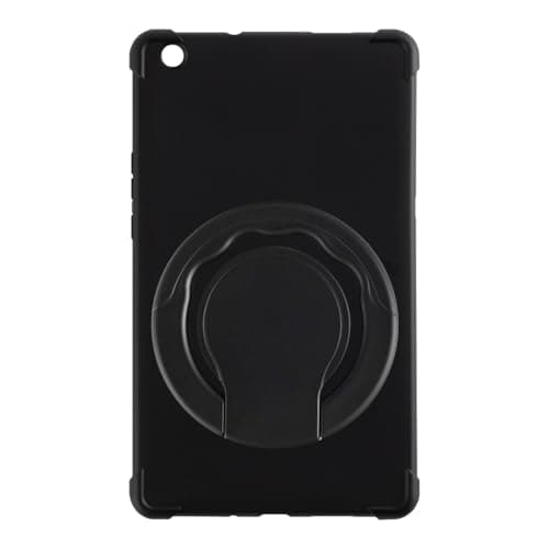 Shantime Tablet Case and Stand Holder Compatible with Huawei MediaPad M3 Lite 8 Wi-Fi CPN-W09 8.0 2017 Case, Shockproof Cover and 360 Rotating Ring Handle Grip Bracket(Black)