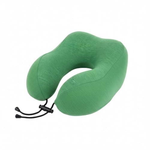 Premium Travel Neck Pillow for Women Memory Foam Comfortable Supportive Ideal for Airplane Travel Long Journeys Portability Easy Storage(Green)
