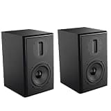 RXXCMD 1 Pair Passive Range Monitor Studio Speakers Soundbox with 4 Inch Ribbon Tweeeter