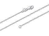 BORUO 925 Sterling Silver Cable Chain Necklace, 1.5mm Italian Nickel-Free Lobster Claw Clasp 28 Inch