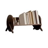WANGHAI2024M Bookcases Countertop Vintage Simple Small Bookshelf Wooden Storage Rack with Adjustable Foot Mat