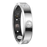 Smart Ring for Women Fitness Tracker Fitness Ring Health Ring with Diamonds with Sleep Monitor Heart Rate for Android iOS Silvery 10#