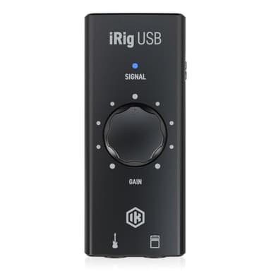 IK Multimedia iRig USB Guitar Audio Interface - 24-bit 48 kHz Music Recording Studio Equipment Include USB C Cable For iPad, Mac And PC, Guitar Accessories, Recording Device