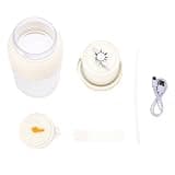 SENECESLI Portable Electric Blender, 1300ml Large Capacity USB Rechargeable Juicer Cup with Stainless Steel Blades and Leakproof Dual Lids for Smoothies Shakes and Travel Fitness (White)