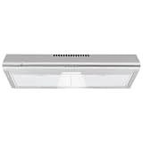 JustSmart Powerful 30 Inch Under Cabinet Range Hood – Stainless Steel Kitchen Vent, 3-Speed Ducted/Ductless Exhaust Fan, LED Lighting, Quiet Operation, Dishwasher-Safe Filters, Easy Installation –