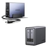 UGREEN UGREENUS3000, 12000mAh Uninterruptible Battery Power Supply Bundle NAS DXP2800 2-Bay Desktop NAS with 80TB Storage Capacity