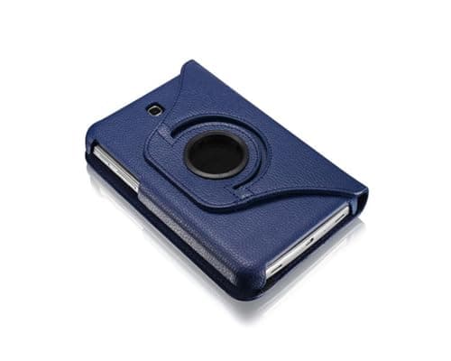 INSOLKIDON Compatible with Samsung Galaxy Tab 4 7.0 Inch SM-T230 /T231 /T235 Tablet case Full Coverage Ultra Slim PU Leather Case Folding Stand Cover Protective Cover Hand Strap Magnet (Dark Blue)