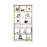 DRTGHYD Book Shelf Storage Rack Wrought Iron Wall Display Rack Living Room Storage Bedroom Bookshelf Bookcase