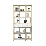 DRTGHYD Book Shelf Storage Rack Wrought Iron Wall Display Rack Living Room Storage Bedroom Bookshelf Bookcase