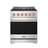 30 Inch Professional Liquid Propane with Precision Knob Control in Stainless Steel/Rose Gold