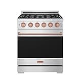 30 Inch Professional Liquid Propane with Precision Knob Control in Stainless Steel/Rose Gold