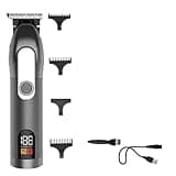DAXXIN Hair Clippers, Cordless Professional Hair Clipper for Men Grooming Beard Hair Trimmer Electric Edge Hair Cut Machine Rechargeable(Black)