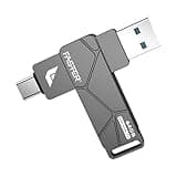 FASTER 64GB USB-C Flash Drive, USB 3.2 OTG Memory Stick, Dual-Port USB-A & USB-C, High-Speed Transfer, Durable Metal Body, Keychain Included, Compatible with Android, iOS, Laptops & Tablets