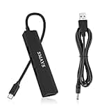 OTG USB Ethernet Adapter Compatible with Roku Express 4K+ 2021 and Fire TV Stick Streaming Media Player - Micro USB to 3-Port USB Hub with LAN & Power Cable