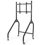 Dardoo Single Monitor Stand with Brake Casters - Premium Adjustable Mount for Racing Simulator Cockpit, Full Motion Adjustability for 27 to 65 inch Monitors, Immersive Viewing Experience