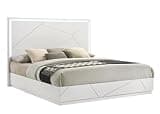 Star20XX Queen Bed Frame, Queen Bed, High Gloss Lacquer Bed Frame with LED Headboard, Durable Low Profile Bedroom for Modern Minimalist Decor