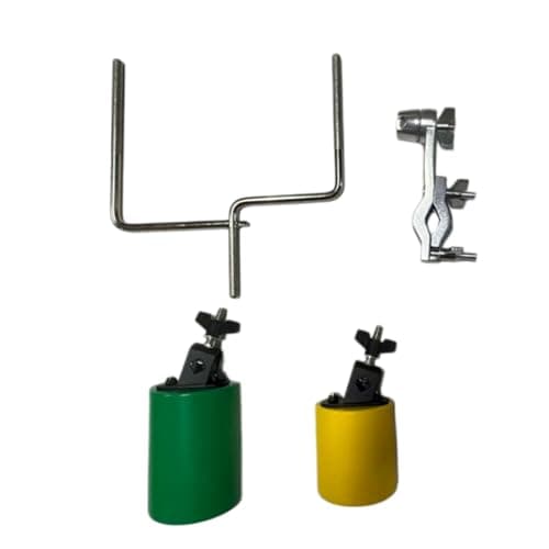 CUNZJIA Orff Percussion Cowbell Musical Instrument Mounting Clamp Set with Clear Sound for Music Education and