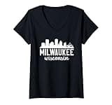 Women's Milwaukee Wisconsin V-Neck T-Shirt