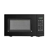 0.7 Cu Ft LED Digital Microwave Oven In Black With Child Safety Lock - Includes 6 Programmed Settings, Clock Feature, Kitchen Timer, And 30 Seconds Express Cooking