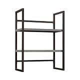 BIGTO Bookcase 31.5"*16.5"*42.3", Library Hutch with Modern Design Bookshelf Brown Engineered Wood Home Furniture