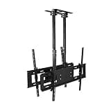 JDXQBLD Tv Stand,Double Sided Ceiling Tv Mount Bracket, Adjustable Ceiling Tv Mount Fits Most 60-100 Inch Low Profile Tvs, Double Pole Support, Expansion Screw Fixing