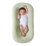 Hckaz Baby Lounger, Soft Breathable Organic Cotton Baby Nest, Washable Lounger for Newborn 0-24 Months (Green)