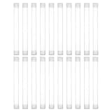 WRITWAA 20pcs Thermometer Protective Tubes 15x150mm Large Flat Storage Containers with Plastic Cases and Caps for Travel and Everyday Use
