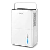 COSTWAY Dehumidifier for Basement, Upgraded Compressor Dehumidifier with Drain Hose, Smart Humidity Control, 24H Timer, Auto Defrost & Child Lock, Quiet for Bedroom, Bathroom & Basement (80)