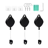 VR Cable Management, 3pcs Retractable Ceiling Pulley System, 360° Rotable VR Cable Hook, Noise-Free V R Accessories Cabl-e for Oculu-s/Rift S/Viv-e/Ps V-r