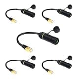 AUSGLEIFEN 5 PCS IP68 Waterproof M20 RJ45 Connector - Cat6 Shielded Ethernet Coupler, Panel Mount Male to Female, Outdoor/Indoor LAN Cable Connector for Network Extension (5)
