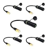 AUSGLEIFEN 5 PCS IP68 Waterproof M20 RJ45 Connector - Cat6 Shielded Ethernet Coupler, Panel Mount Male to Female, Outdoor/Indoor LAN Cable Connector for Network Extension (5)