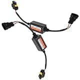 ekurfos 2 PCS LED Carlight Decoders, 9006 HB4 9012 CANbus Error Canceller for Radio & Audio Filter, Plug and Play Anti-flicker Harness Adapter, Universal Modification Accessory for Most Cars (Black)