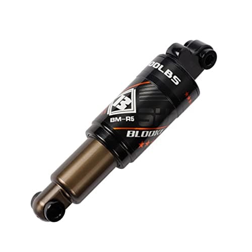 HUIOP Bike Rear Shock Absorber - Mountain Bicycle Oil Spring Suspension With Screws Kit - Aluminium Alloy 165mm (6.5'') x 43mm