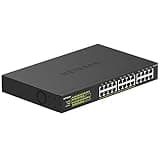 NETGEAR 24 Port PoE Switch Unmanaged – 24 Port PoE Gigabit Switch with 16 PoE+ Ports (190W), Desktop or Rackmount (GS324P)