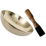 Toddmomy Meditation Singing Bowl for Yoga and Mindfulness, Copper and Wood Material, Includes Mallet, for Practice and Meditation, Can be Put on Table or Shelf