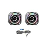 RECOIL RST250-IC Super Tweeter Speaker 4 Ohm with Built-in Dream Color Chasing LED, 60W Max, 93dB Sensitivity, 1" Aluminum Diaphragm, Pro Car Sound System, Pair
