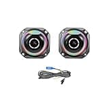 RECOIL RST250-IC Super Tweeter Speaker 4 Ohm with Built-in Dream Color Chasing LED, 60W Max, 93dB Sensitivity, 1" Aluminum Diaphragm, Pro Car Sound System, Pair