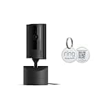 Ring Pan-Tilt Indoor Cam, Black with Ring Pet Tag