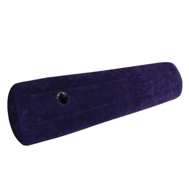 Inflatable Cylindrical Bolster Pillow, Purple, Soft Flocked Surface, 31.5 x 8.66 x 5.51 Inch, for Back, Lumbar, Knee and Ankle Support