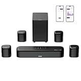 ULTIMEA 7.1ch Dolby Atmos Surround Sound System for TV, with 4 Surround Speakers, Surround Sound System Sound Bar with Subwoofer for Home Theater, App Control, HDMI eARC, Aura A60, 2026 Model